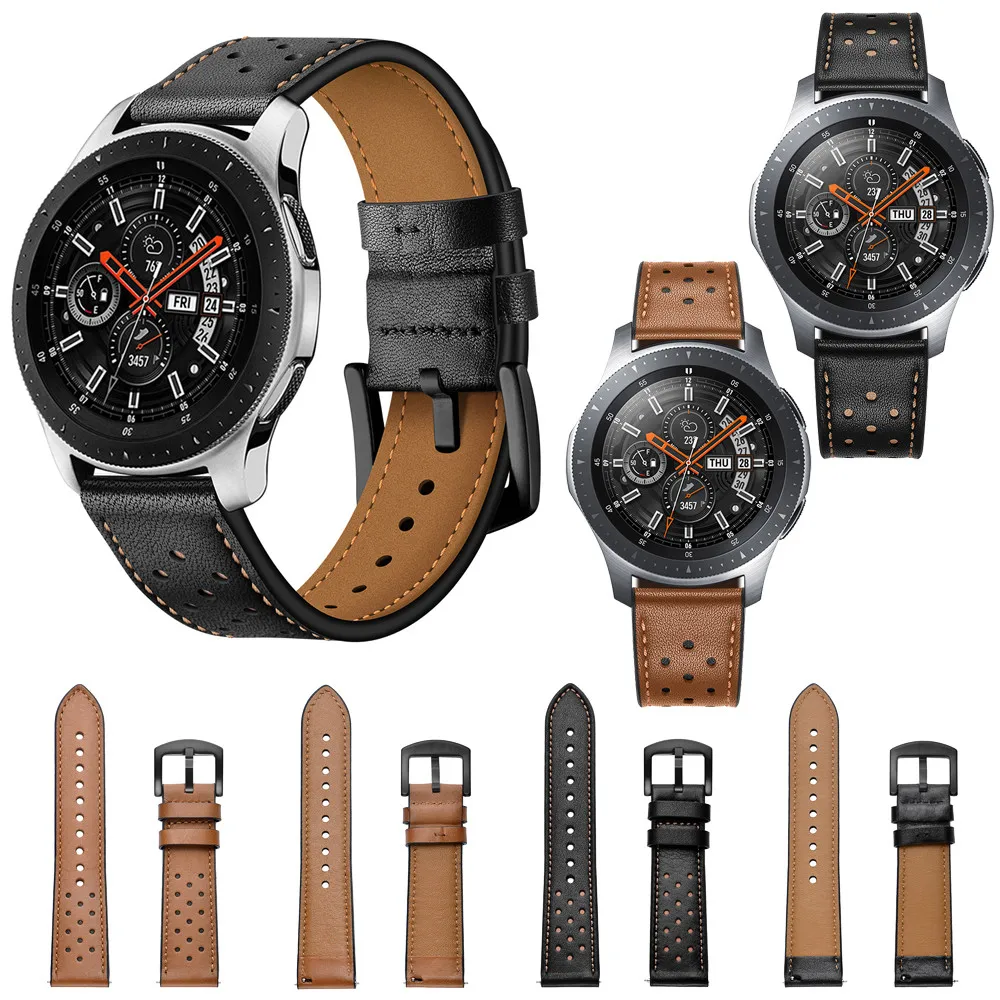 Leather Watch Band Replacement Wrist Straps for Samsung Galaxy Watch